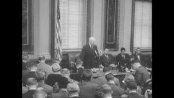 Pres. Dwight Eisenhower's first televised press conference News Clip