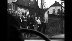Cheering German Sudetenland people welcome German troops into Eger, Czechoslovakia News Clip