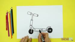 Arts and Crafts: How to Draw a Scooter Instructional Video