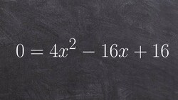 Learning to solve a quadratic by factoring a perfect square trinomial Instructional Video