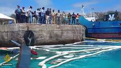 Ecuador struggles to contain oil spill in Galapagos port News Clip
