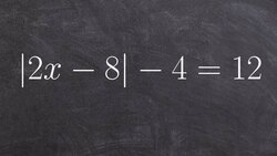 Isolating The Absolute Value Symbol To Solve the Equation Instructional Video