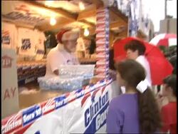 People Buying Political Buttons And Shirts in Little Rock, Arkansas Stock Footage