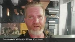 Trump threatens 50% tariff on copper News Clip