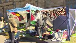 Student protests in Sydney: Students set up dozens of tents on campus News Clip
