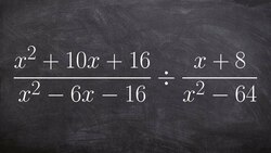 Divide two rational expressions by simplifying Instructional Video