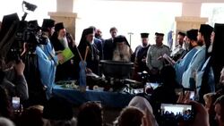 CLEAN : Orthodox Christian pilgrims celebrate epiphany in West Bank's Jericho News Clip