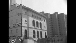 Baruch housing project under construction; the Public Bath house News Clip