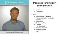Insurance Terminology and Concepts Instructional Video