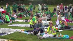 Supporters and relatives of Ireland's 18-year-old forward Abbie Larkin gather as the World Cup starts News Clip