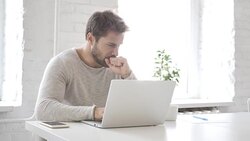 Cough, Businessman Coughing at Work Stock Footage