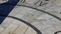 Sundial. Shooting in the summer. Time lapse. Stock Footage