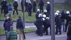 Anti-Islam protesters clash with police in Cologne News Clip