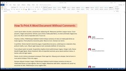 How to Print a Word Document Without Comments Instructional Video
