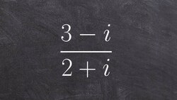 Pre-Calculus-How to divide complex numbers by multiply by the conjugate of denominator, (3-i)/(2+i) Instructional Video
