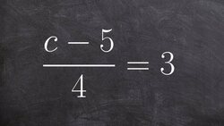 Solving a two step equation with a rational expressions Instructional Video