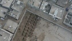 Drone aerials of mass graves in Yemen News Clip