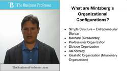 Mintzberg's Organizational Configurations Instructional Video
