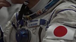 CLEAN : Japanese tycoon Maezawa checks spacesuit before tourist launch to ISS News Clip