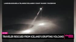 Traveler Rescued From Iceland's Erupting Volcano News Clip