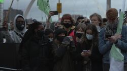 Archive of Greta Thunberg as she is detained by German police at coal mine protest News Clip