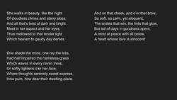 A Look at Inspiration in She Walks in Beauty Instructional Video