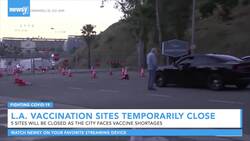 5 Mass Vaccination Sites In L.A. Temporarily Close Amid Shortages News Clip