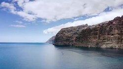 Los Gigantes Drone Lapse Stock Footage