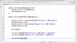 Master Hibernate and JPA with Spring Boot in 100 Steps - Step 13 - Entity Manager Methods-refresh Instructional Video