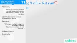 GCSE Secondary Maths Age 13-17 - Algebra: Even, Odd and Prime Numbers - Explained Instructional Video