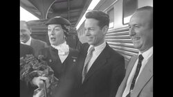 Rosalind Russell, Hugh Martin, Fred Brisson at "The Girl Rush" premiere in Birmingham, AL News Clip