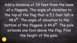 Exam Review Solve a word problem using right triangles Instructional Video