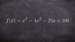 Determine the Zeros of a Polynomial by Factoring Instructional Video