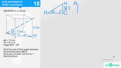 GCSE Secondary Maths Age 13-17 - Pythagoras & Trigonometry: 3D Trigonometry - Explained Instructional Video