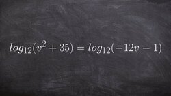 How to solve a logarithmic equation using the one to one property and factoring Instructional Video