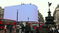 Piccadilly Circus billboard News Clip