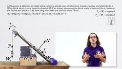 An incline, 2 masses, and a pulley. What could be more fun? Instructional Video