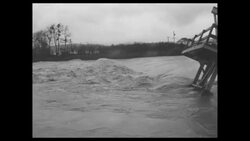 Flooding from rain and melting snow causes millions of dollars of damages to northern and central California on 12/22/1955 - 12/27/1955 News Clip