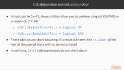 Mastering C++ Standard Library Features [Video] - Metaprogramming Utilities in the Standard Library Instructional Video