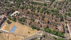 Aerials of council estates in Brixton News Clip