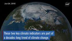 NASA Sees Temperatures Rise and Sea Ice Shrink - Climate Trends 2016 Instructional Video