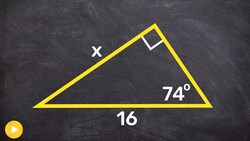 Find the missing length of a triangle using the cosine function Instructional Video