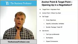 Anchor Point and Target Point in Negotiation Instructional Video
