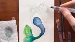 Mermaids in Mixed Media | Drawing and Painting Tutorial and Time Lapse Instructional Video