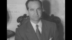 In January 1955 a small rebel group attacks Costa Rica; President Jose Figueres and aides meet; and in Washington, DC the OAS meets News Clip