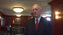 Interview with Northern Ireland Secretary Hilary Benn at NI Bureau breakfast News Clip