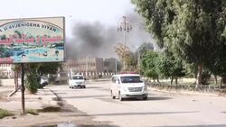 CLEAN : Syria: convoy of ambulances and vehicles carrying wounded and Kurdish fighters leave border town of Ras al-Ain News Clip