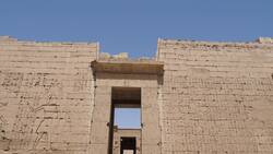 Egypt, Medinet Habu - Mortuary Temple of Ramesses III Stock Footage