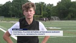 Teen football player returns to field one year after emergency brain surgery News Clip