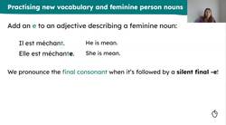 Read about friends: feminisation of person nouns Instructional Video